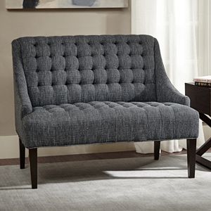 Madison Park Bernay Button Tufted Settee Loveseat