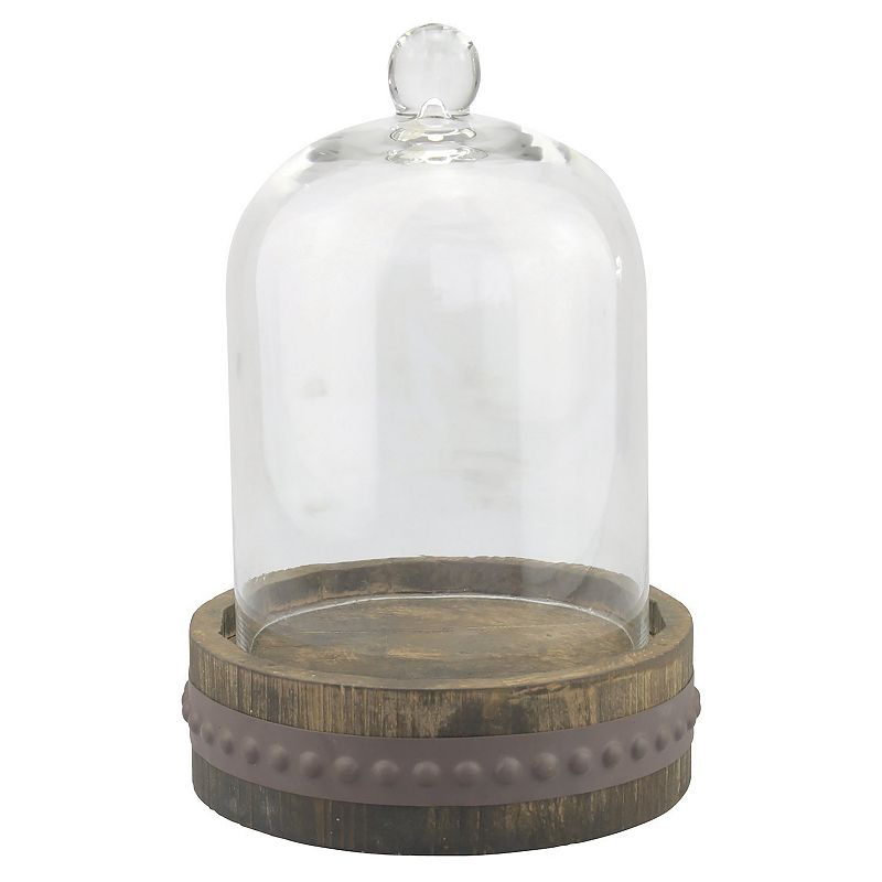 Stonebriar Collection Large Industrial Bell Shape Cloche, Brown