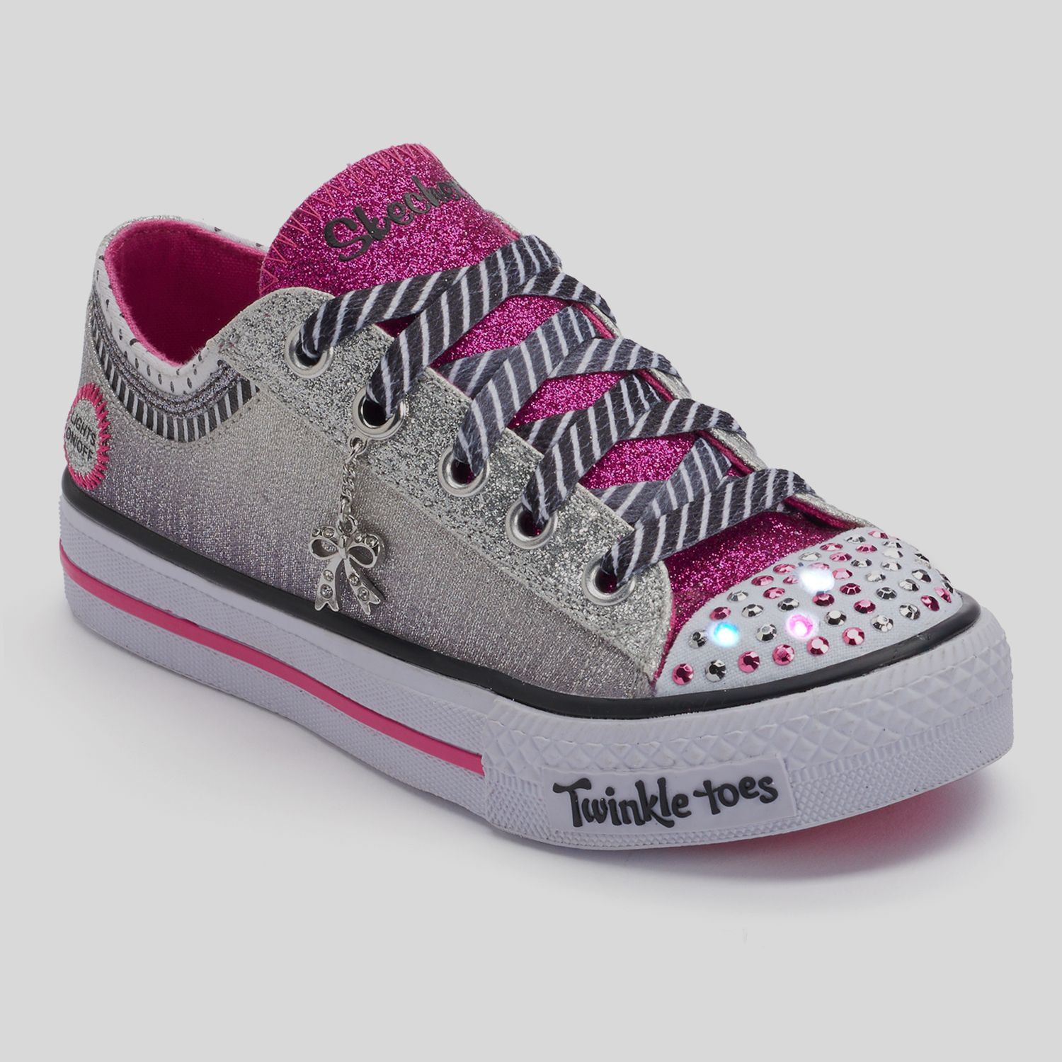 skechers twinkle toes charmingly chic girls light up sneakers