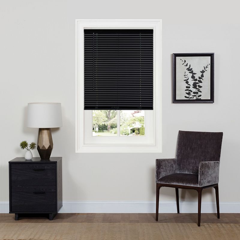 achim 1  gii deluxe sundown indoor cordless black vinyl room darkening mini blind  34  w x 64  l
