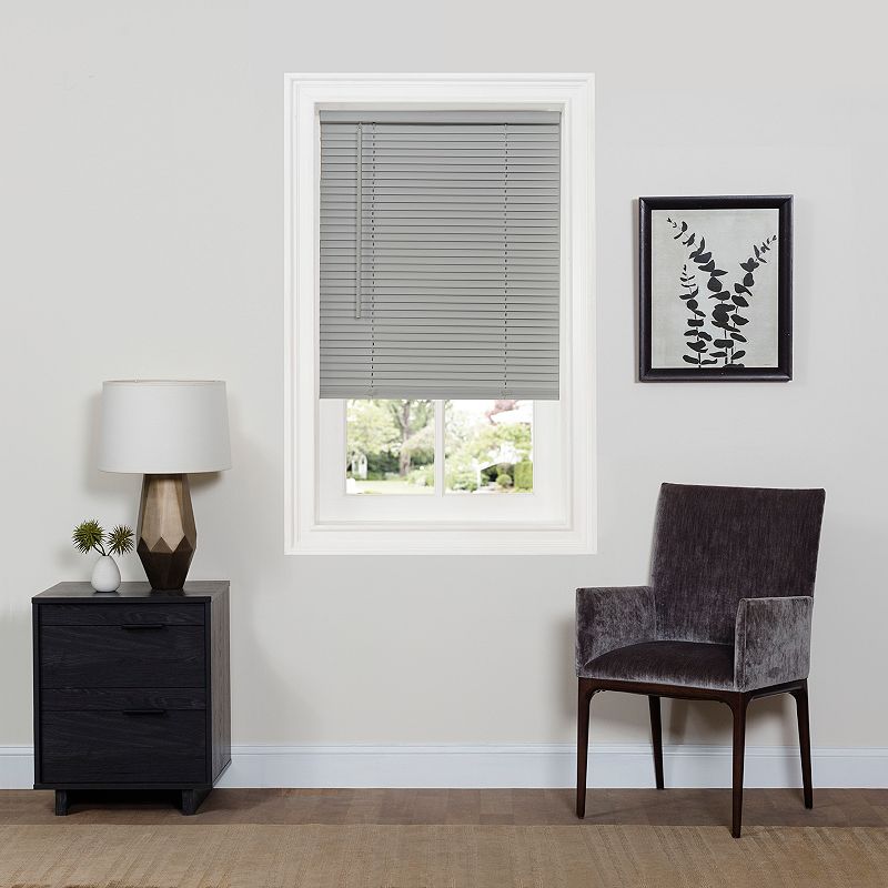 Achim 1 GII Deluxe Sundown Indoor Cordless Grey Vinyl Room Darkening Window Mini Blind 27 W x 64 L