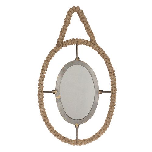 Stonebriar Collection Jute Wrapped Metal Wall Mirror