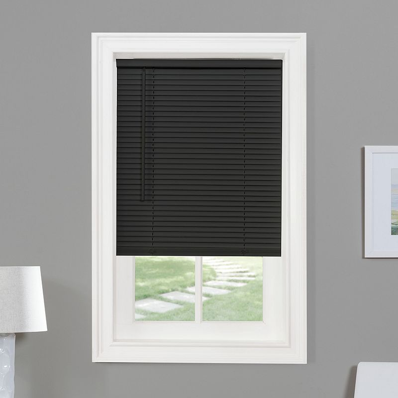 Achim GII Morningstar Indoor Cordless Black Vinyl Light Filtering Window Mini Blind  64  L x 26  W