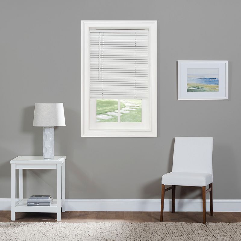 Achim GII Morningstar Indoor Cordless Vinyl Light Filtering Window Mini Blind Pearl White 64 L x 33 W
