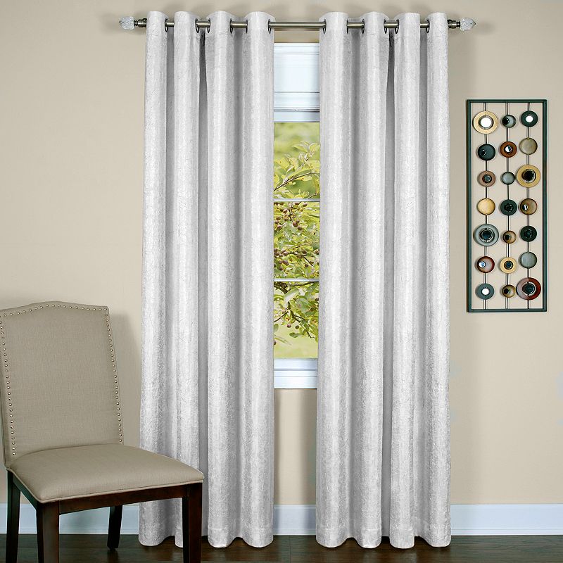 Achim 1-Panel Taylor Blackout Window Curtain, White, 50X63
