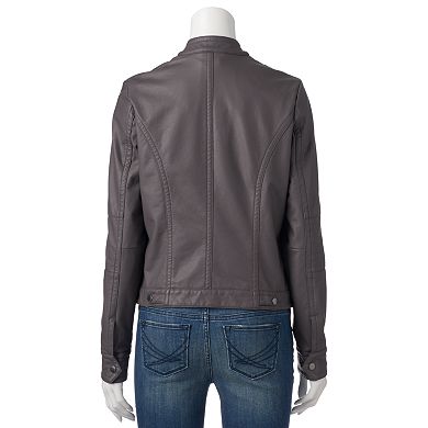Juniors' J2 by Jou Jou Faux-Leather Hooded Jacket