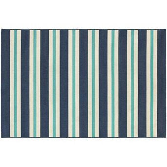 StyleHaven Maritime Multi Striped Indoor Outdoor Rug