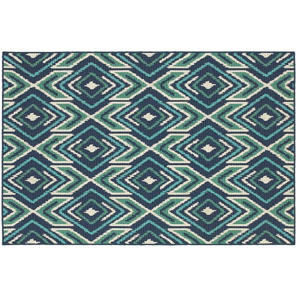StyleHaven Maritime Tribal Ikat Indoor Outdoor Rug