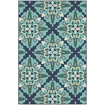 StyleHaven Maritime Overscale Floral Indoor Outdoor Rug