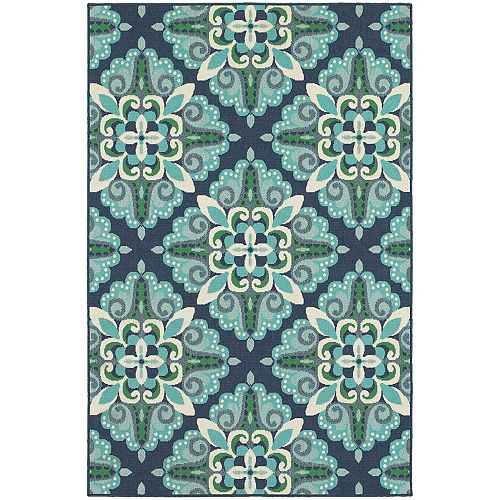 StyleHaven Maritime Overscale Floral Indoor Outdoor Rug