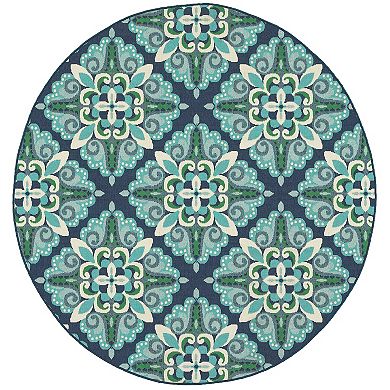 StyleHaven Maritime Overscale Floral Indoor Outdoor Rug