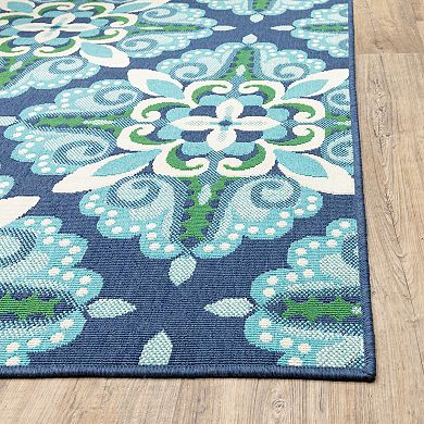 StyleHaven Maritime Overscale Floral Indoor Outdoor Rug