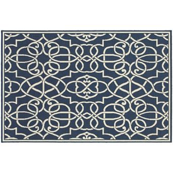 StyleHaven Maritime Fretwork Indoor Outdoor Rug