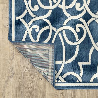 StyleHaven Maritime Fretwork Indoor Outdoor Rug