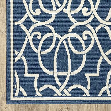 StyleHaven Maritime Fretwork Indoor Outdoor Rug