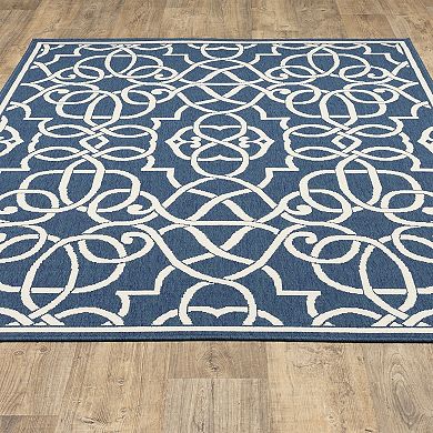 StyleHaven Maritime Fretwork Indoor Outdoor Rug