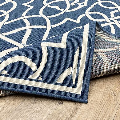 StyleHaven Maritime Fretwork Indoor Outdoor Rug