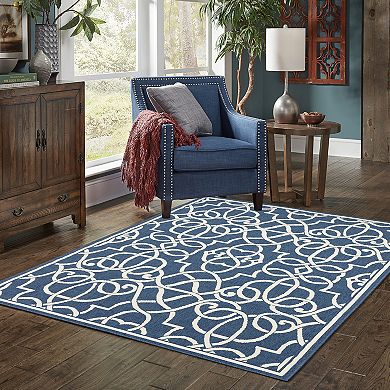 StyleHaven Maritime Fretwork Indoor Outdoor Rug