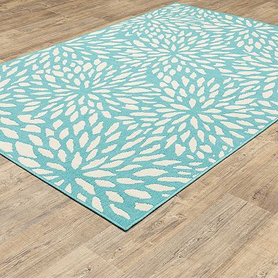 StyleHaven Maritime Petals Floral Indoor Outdoor Rug