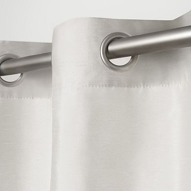Exclusive Home 2-pack Chateau Striped Faux Silk Window Curtain Set