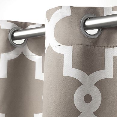 Town & Country 2-pack Ironwork Sateen Woven Blackout Window Curtains