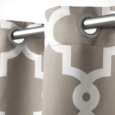 Town and Country 2-pack Ironwork Sateen Woven Blackout Window Curtains