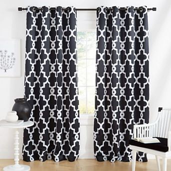 Town & Country 2-pack Ironwork Sateen Woven Blackout Window Curtains