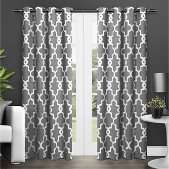Town & Country 2-pack Ironwork Sateen Woven Blackout Window Curtains