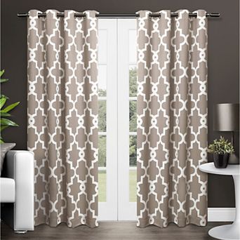 Town & Country 2-pack Ironwork Sateen Woven Blackout Window Curtains