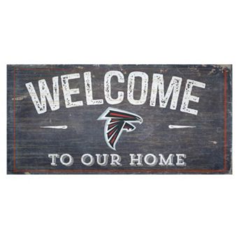 Atlanta Falcons Distress Welcome Sign