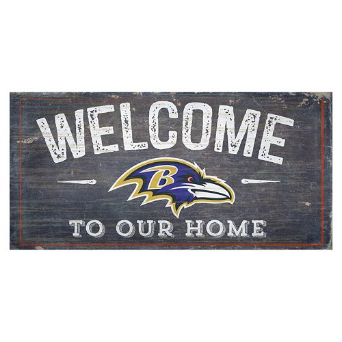 Baltimore Ravens Distress Welcome Sign