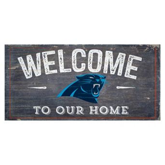 Carolina Panthers Distress Welcome Sign