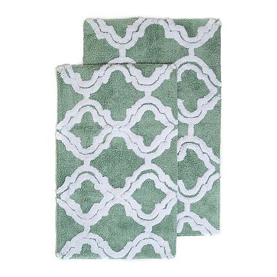 Chesapeake Double Quatrefoil 2-Piece Bath Rug Set