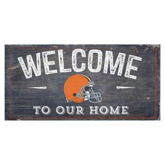 Cleveland Browns Distress Welcome Sign