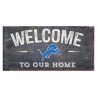 Detroit Lions Distress Welcome Sign