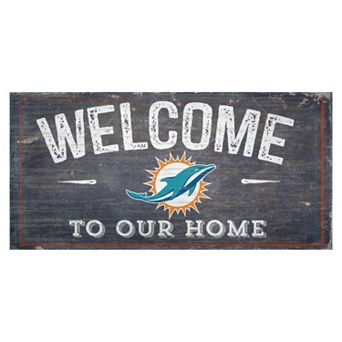 Miami Dolphins Distress Welcome Sign