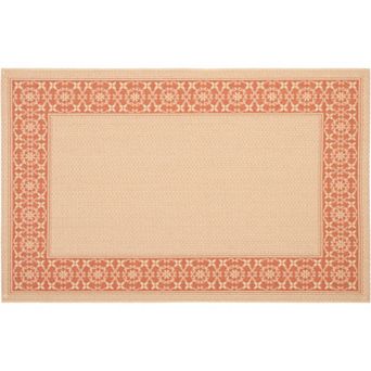 Safavieh Courtyard Medallion Border Indoor Outdoor Rug
