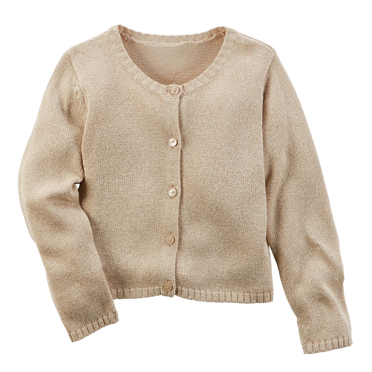 girls gold cardigan
