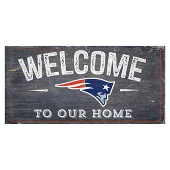 New England Patriots Distress Welcome Sign