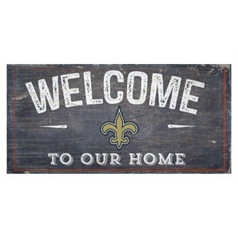 New Orleans Saints Distress Welcome Sign