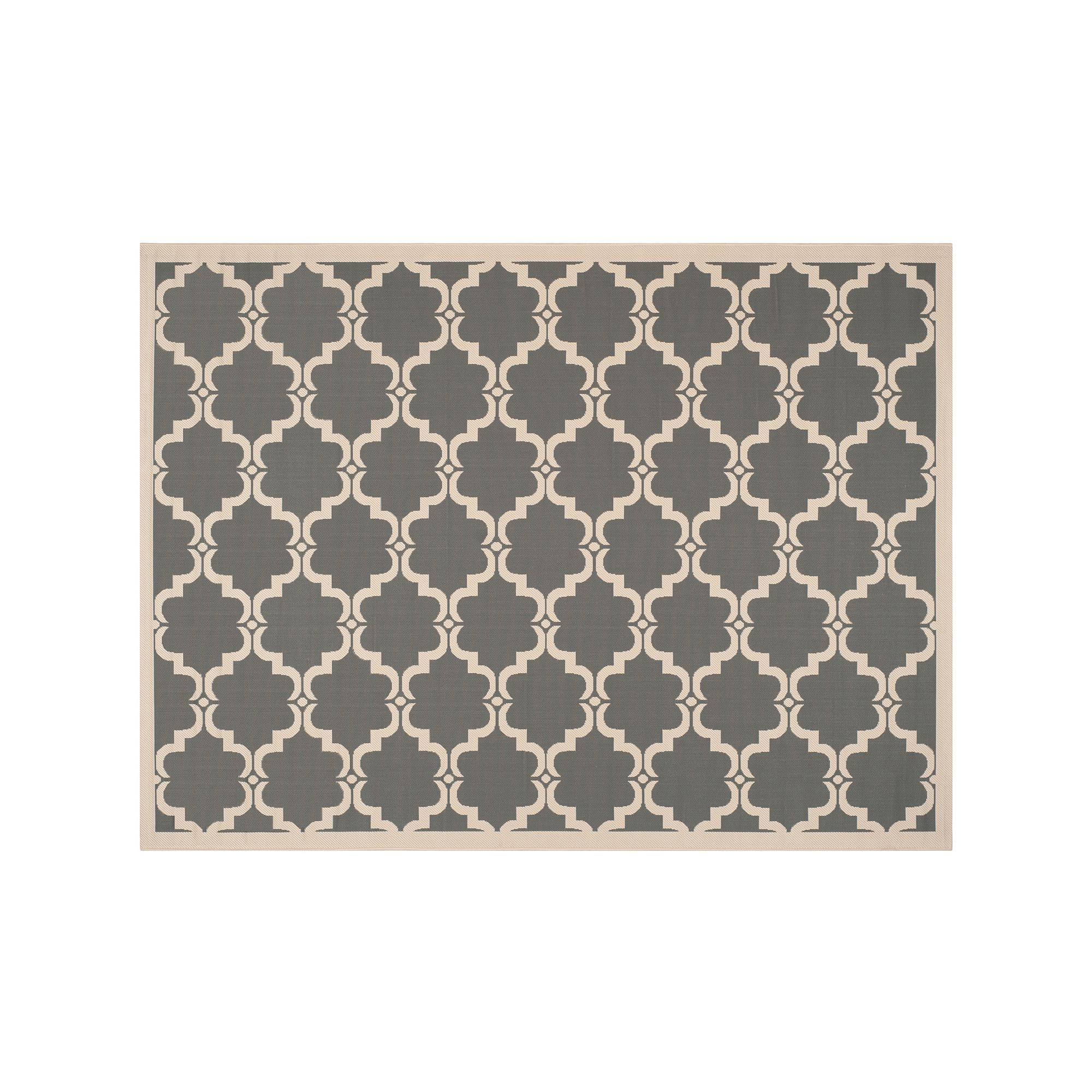 Safavieh Courtyard Crest Trellis Indoor Outdoor Rug, Grey Beige