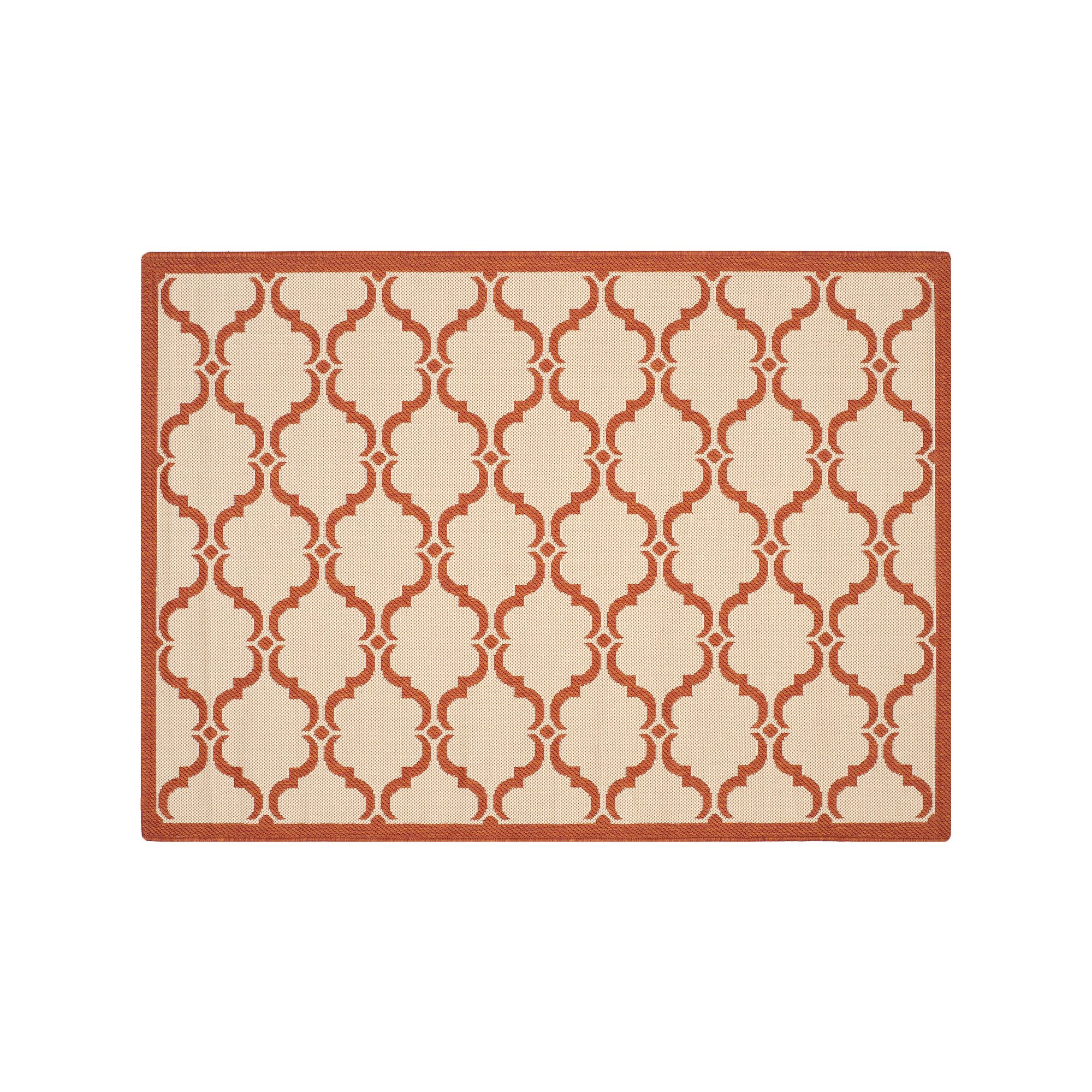 Safavieh Courtyard Crest Trellis Indoor Outdoor Rug, Beige Terracotta