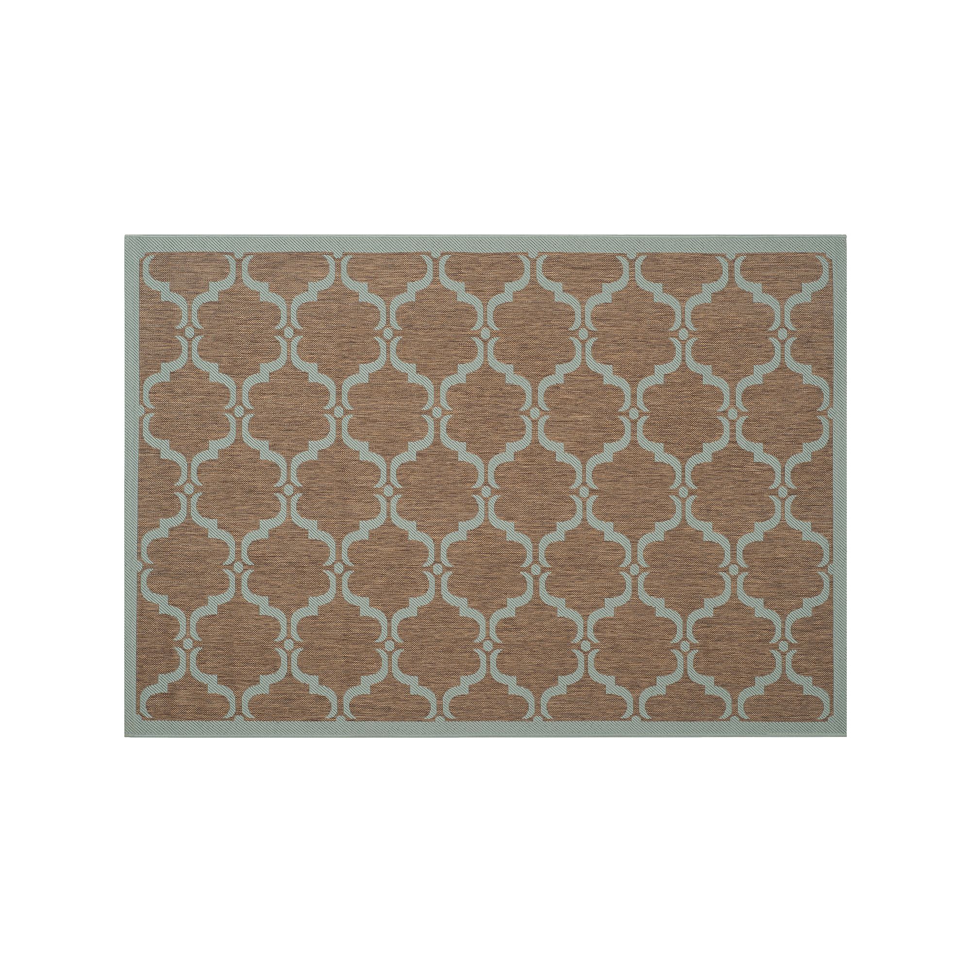 Safavieh Courtyard Crest Trellis Indoor Outdoor Rug, Brown Aqua
