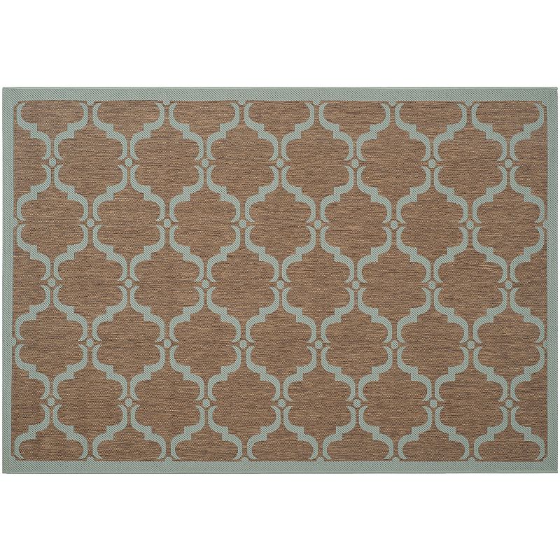 Safavieh Courtyard Crest Trellis Indoor Outdoor Rug, Brown, 6.5X9.5 Ft