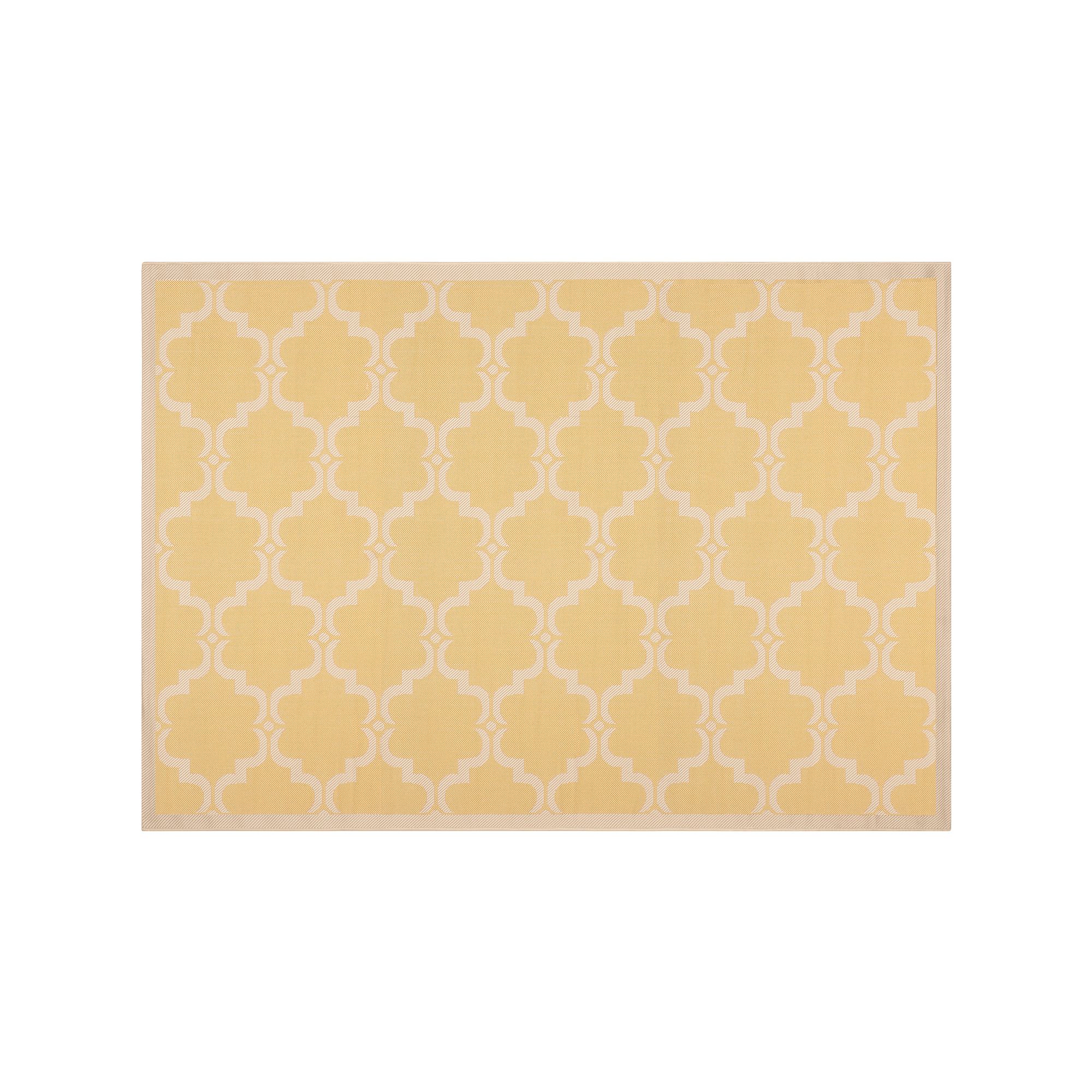 Safavieh Courtyard Crest Trellis Indoor Outdoor Rug, Yellow Beige