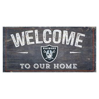 Oakland Raiders Distress Welcome Sign