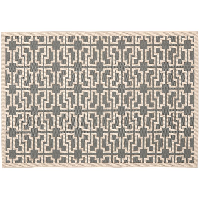 Safavieh Courtyard Lockbox Geometric Indoor Outdoor Rug, Grey, 6.5X9.5 Ft