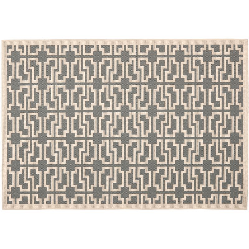 Safavieh Courtyard Lockbox Geometric Indoor Outdoor Rug, Grey, 6.5X9.5 Ft