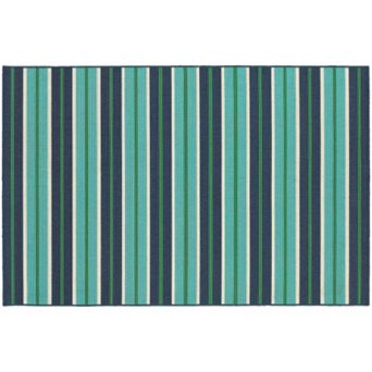 StyleHaven Maritime Linear Stripes Indoor Outdoor Rug