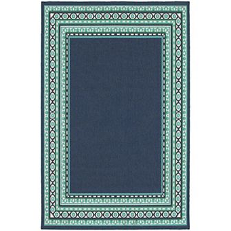 StyleHaven Maritime Bordered Traditional Indoor Outdoor Rug